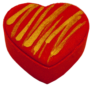 Image of Red Watermelon Heart Bath Fizzer